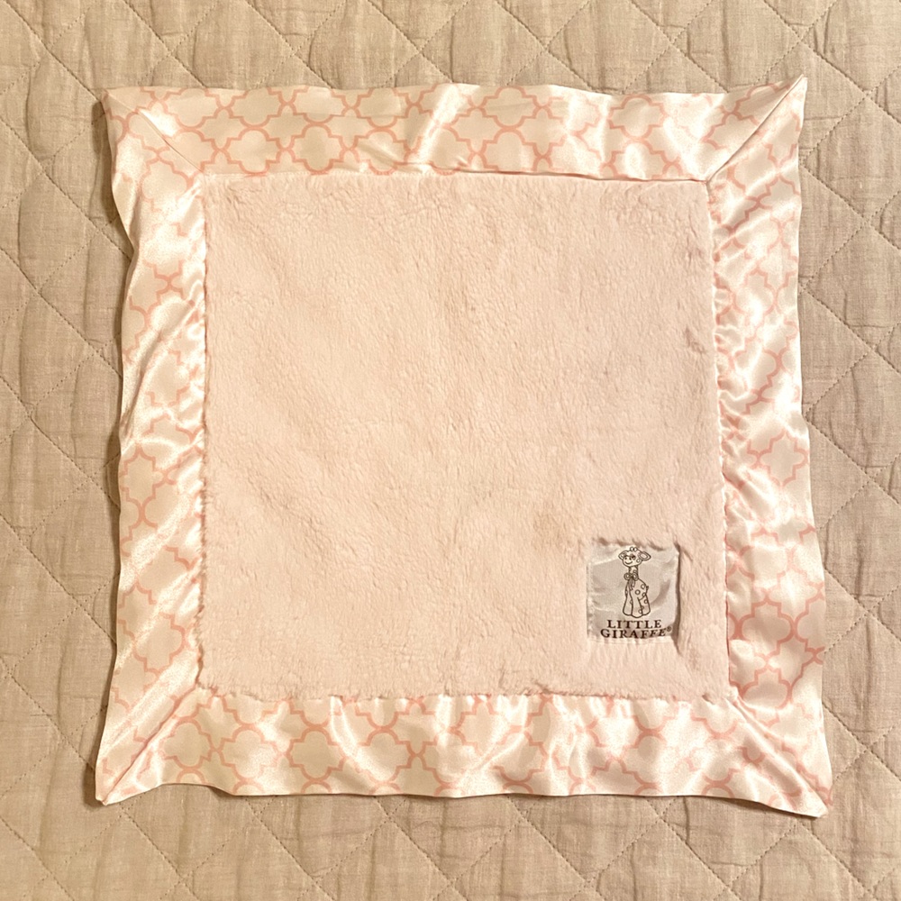 Little Giraffe Pink Baby Blanket